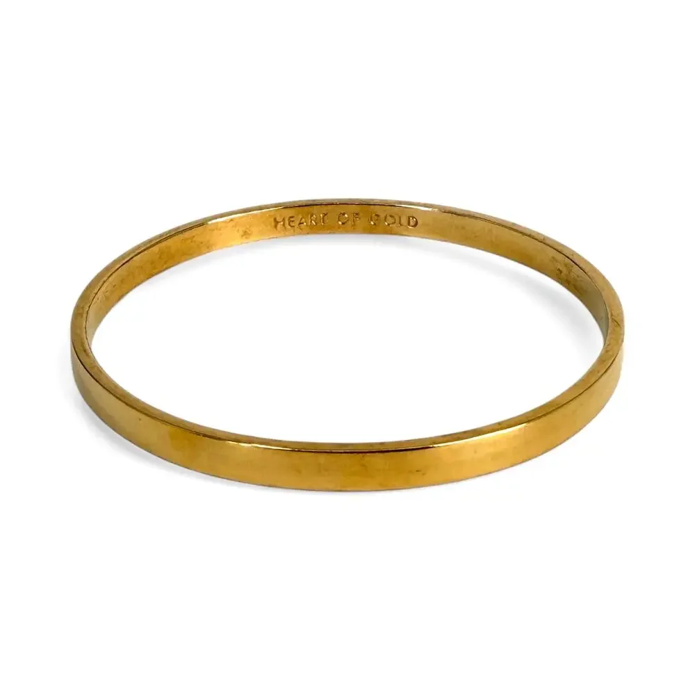 Kate Spade Heart Of Gold Idiom Bangle Bracelet Smell the Roses